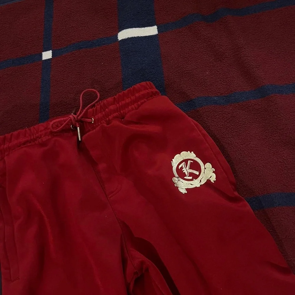 Kith x Bergdorf Goodman Mens Red Slim Track Pants sweatpants M Men’s M medium